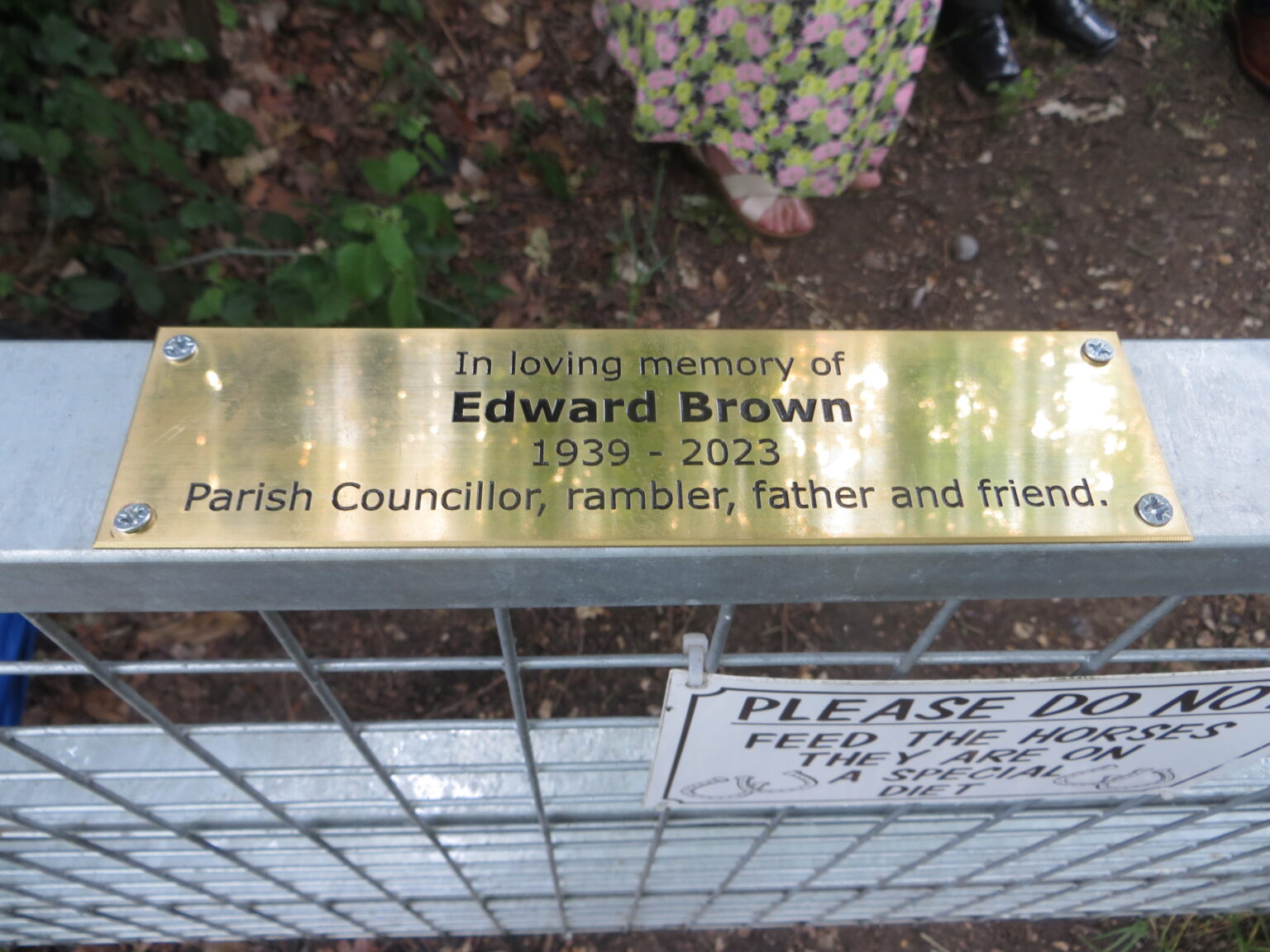 Edward Brown memorial plaque