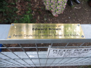 Edward Brown memorial plaque