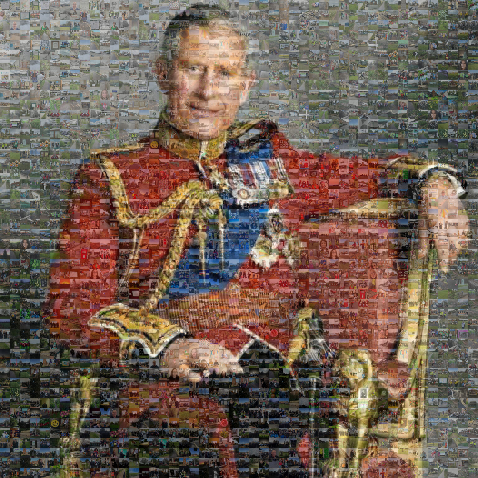 King Charles III photo mosaic