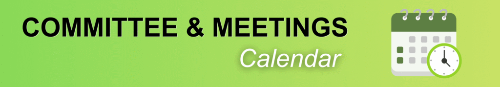 committee meetings calendar photo with link