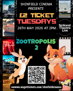 £2 ticket tuesdays zootropolis 26th May 2pm