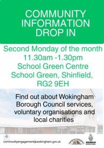 Community Information drop- in SHINFIELD 11.30-1.30pm