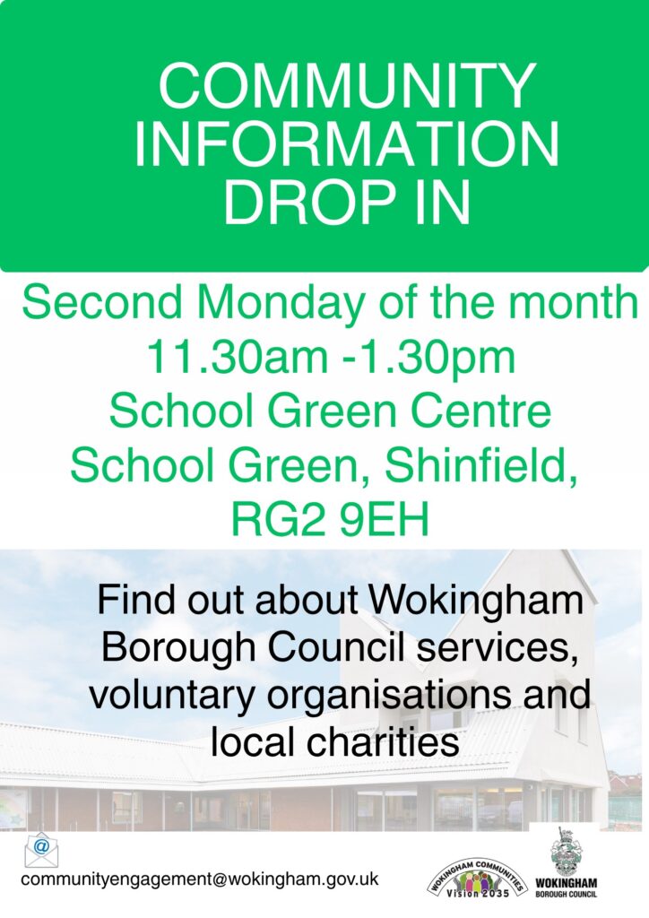 Community Information drop- in SHINFIELD 11.30-1.30pm