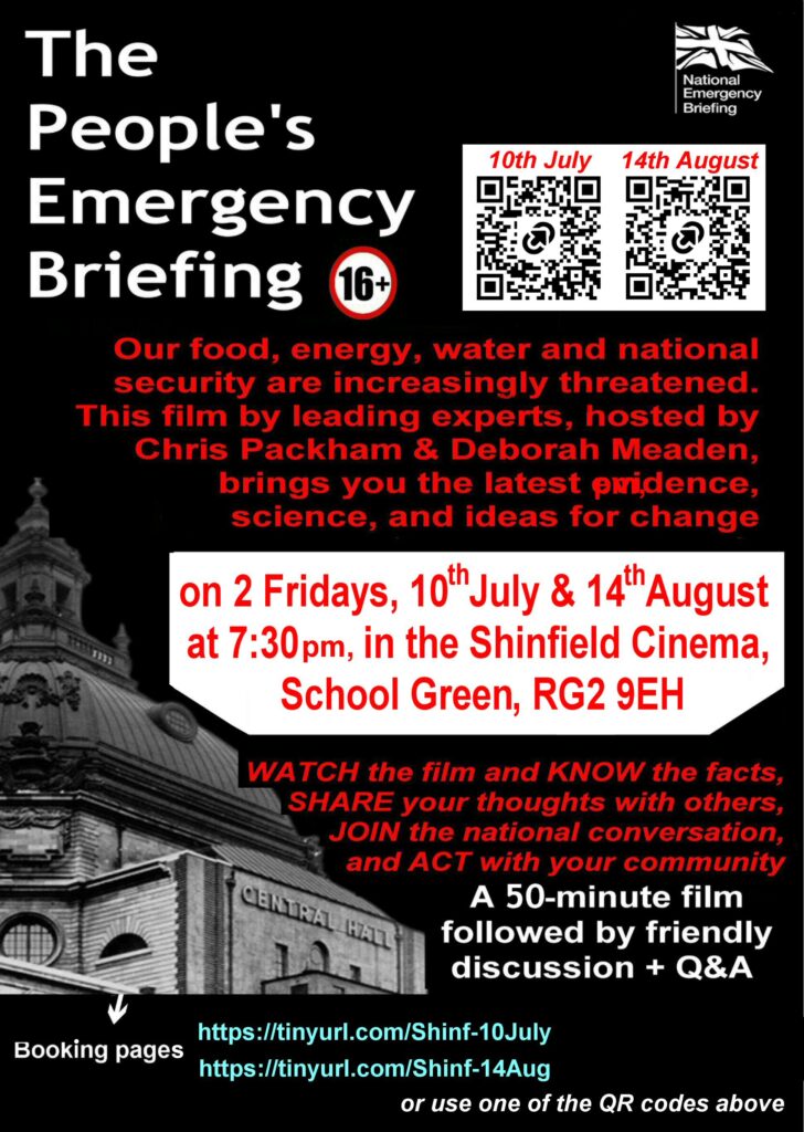 emergency climate briefing and screening at shinfield cinema 10.07.26 & 14.08.26
