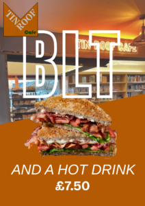 cafe flyer blt and drink £7.50