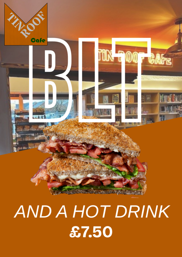 cafe flyer blt and drink £7.50