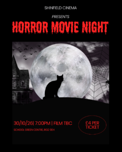 halloween movie night flyer
