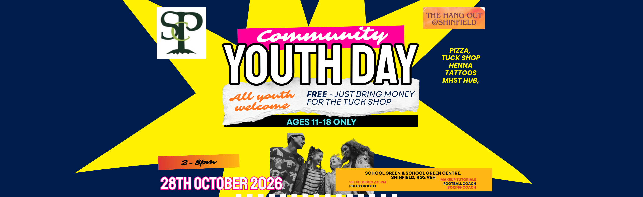 Black and Yellow Bold Youth Festival Flyer (2560 x 788 px)